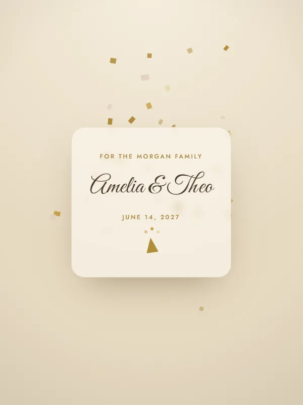 Confetti invitation